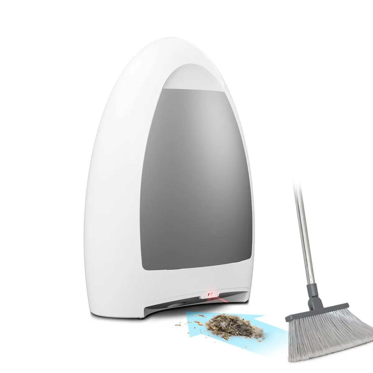 EYEVAC Home Touchless Automatic Dustpan - Compact Vacuum, 1000W Corded Canister, Auto Sensor-Powered Automatic Debris Pickup, Button-Operated, Hard Floor-Cleaning, Standard Plug, Pet Hair/Food/Dirt Clean Floors Solution (Kitchen Cleaning Supplies)