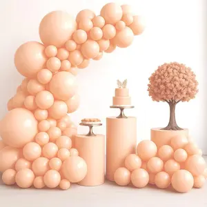 147 count Pastel Orange Balloons Arch Kit Pastel Orange Balloon Different Sizes for Birthday Decorations   Shower Party Christmas Anniversary Bridal Decorations