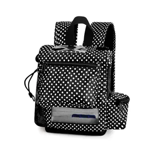 o2totes Ultra Lightweight Backpack w/Pockets - Compatible with the OxyGo Next - Polka Dot
