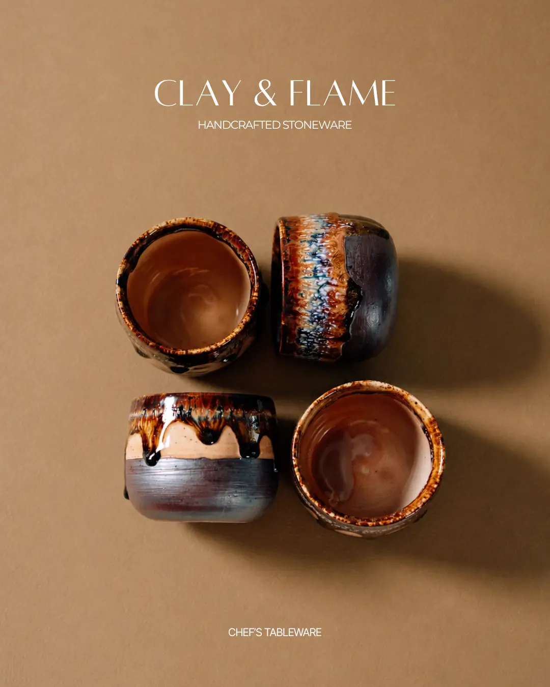 Clay & Flame Handmade Stoneware Cup – Artisan Ceramic Coffee Cup