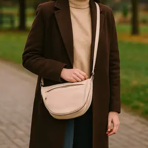 Ampere Creations Hailey's Large Flap Crescent Shaped Nylon Bag - 100% Recycled Water-Resistant