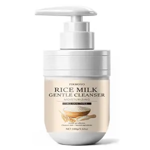 100ML Rice Milk Cleansing Cream, Tighten Pores, Brighten Skin, Smooth Light, Fresh Fragrance, Daily Care for Men and Women, Rice Face Wash