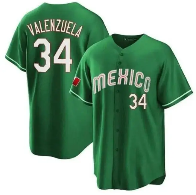 Valenzuela #34 Baseball Jersey, Mexico Jersey, Retro Trendy Baseball Jersey Shirt, Baseball Jersey Lover, Outfit For Baseball Fans