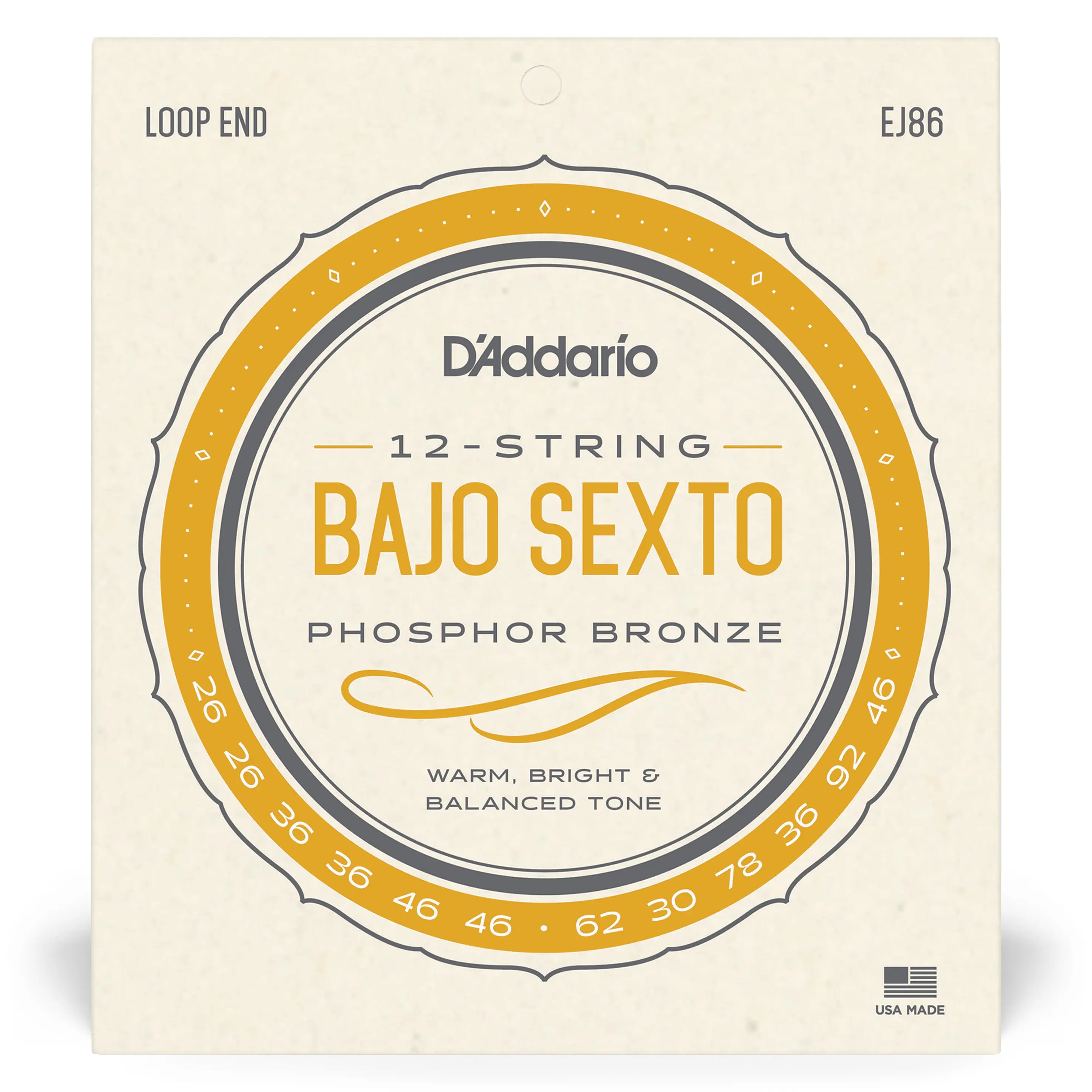 D'Addario EJ86 Bajo Sexto Strings