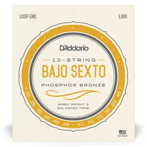 D'Addario EJ86 Bajo Sexto Strings D'Addario EJ86 Bajo Sexto Strings