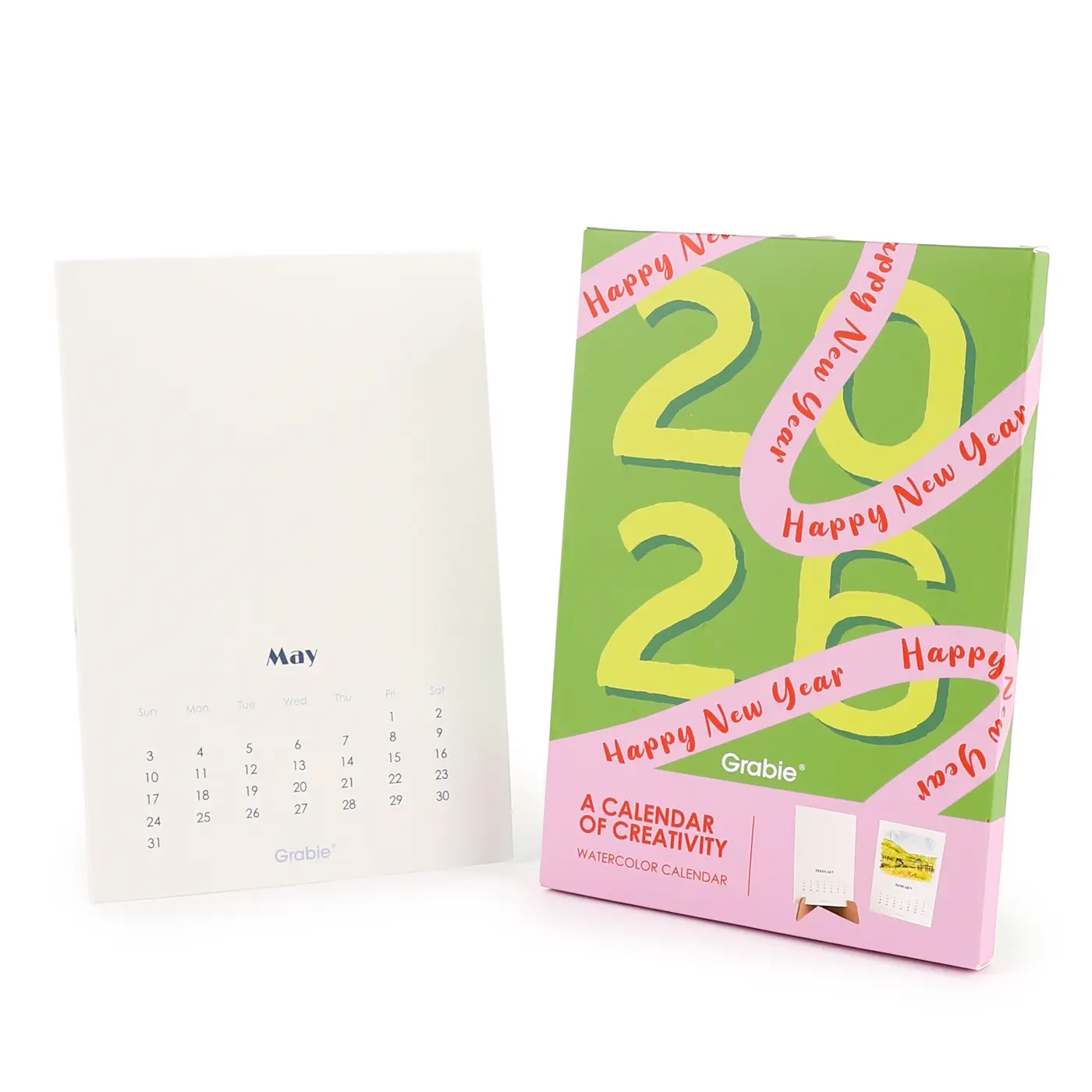 Grabie 12-Month Watercolor Calendar Set For 2026, Back to School, Class Reward Gift Idea