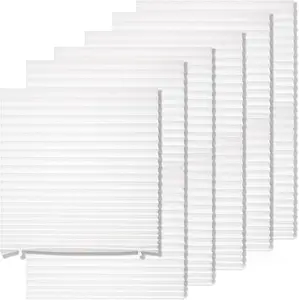 6 Pack Temporary Blackout Paper Shades for Windows,Paper Pleated Blinds with Adhesive,No Tools No Drilling Free Cut Size Temporary Room Darkening Shades