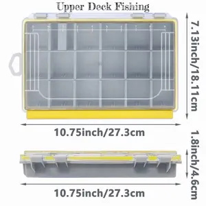 Water proof tackle trays with breathable dividers. 3 different colors  10.75in L x 7.13in W