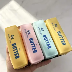 Crunchy Sound Butter Bar Squishy Toy Soft Squeeze Fidget Toy Funny Sensory Hobby Play Toy Portable Stress Relief Decompression Toy Cute Desk Relax Toy Ideal Gift For Teens Adults Party Leisure Entertainment