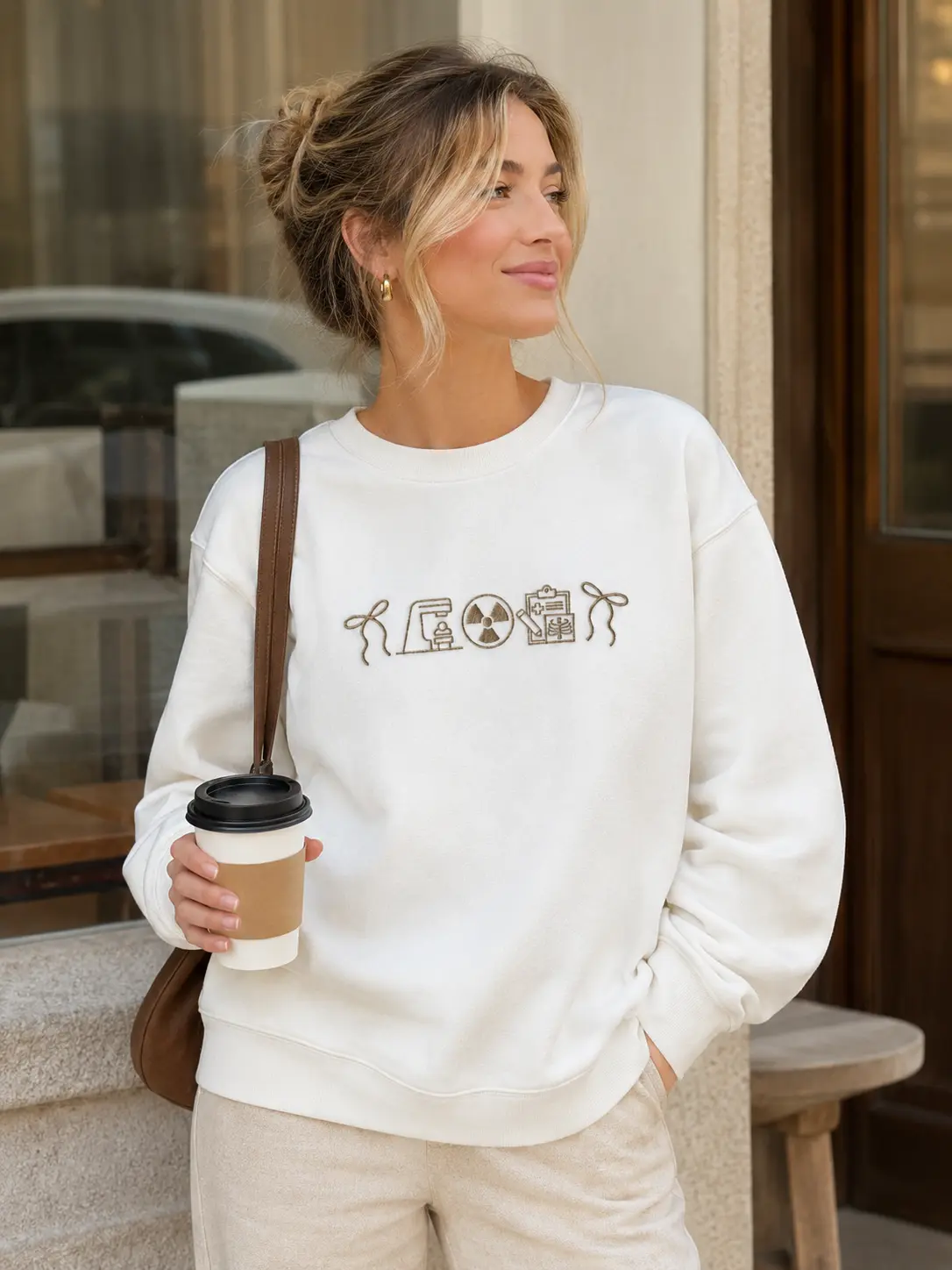 Radiation Therapist Embroidered Sweatshirt, Radiation Therapy Crewneck, Medical Gift, Healthcare Pullover
