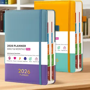 2026 Daily And Monthly Planner, Planner/Calendar January 2026 - December 2026 With Hourly Schedule, 5.7" X 8.4", 12 Monthly Tabs, 4 Planning Stickers, Inner Pocket, For Achieve Your Goals