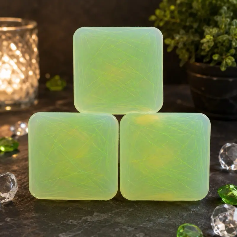 Bright Green Trich Relief Silicone Picky Pad 3 Pack 2.5" x 2.5" Textured Fidget Pads for Trichotillomania Skin Picking ADHD Anxiety Stress Relief Handmade Unique