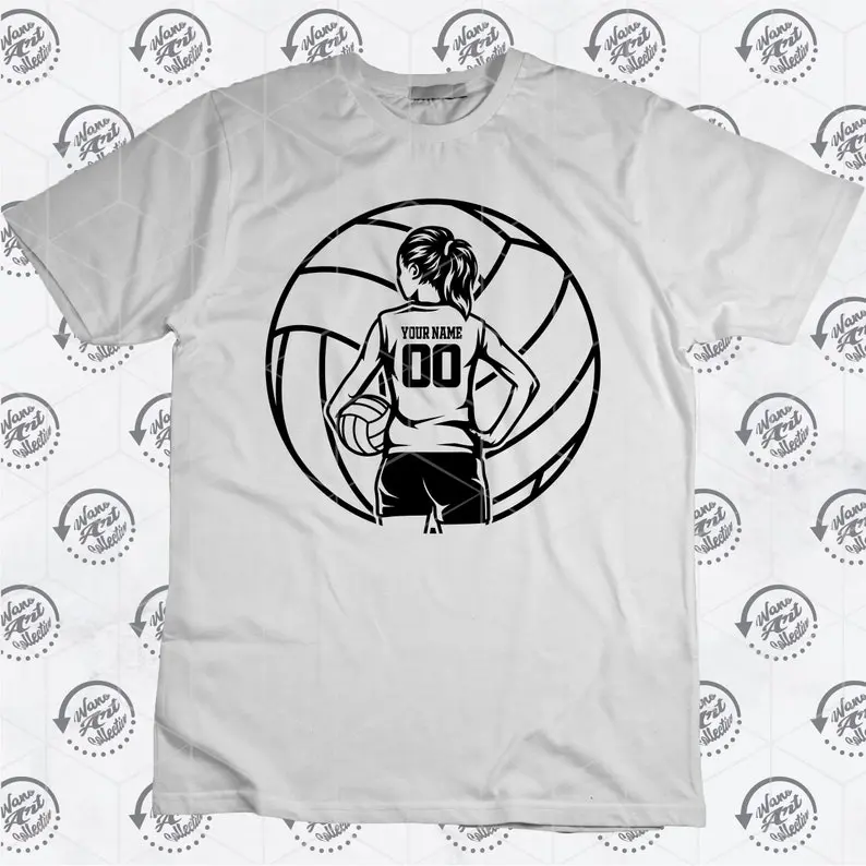 Custom Volleyball Girl Shirt – Personalized Name Tee for Players and Teams