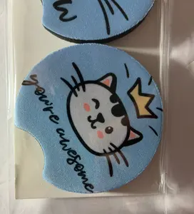 Cartoon cat car coasters  Cartoon cat car coasters 