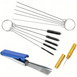 Torch Tip Cleaner Set, Welding Torch Tip Cleaner with Drill Bit Torch Tip Cleaner Set for Carbon Carburetor Jet Cleaner Tool Kit