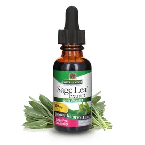 Nature's Answer Sage Leaf with Organic Low Alcohol, 1-Fluid Ounce | Digestive Support | Promotes Mental Function | Benefits Gut Health | Gluten-Free | Single Count