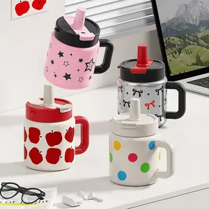 24oz Coffee Mug Cup with Handle,Vacuum Insulated Coffee Mug with Sliding Lid, Double Wall Stainless Steel Travel Tumbler Mug