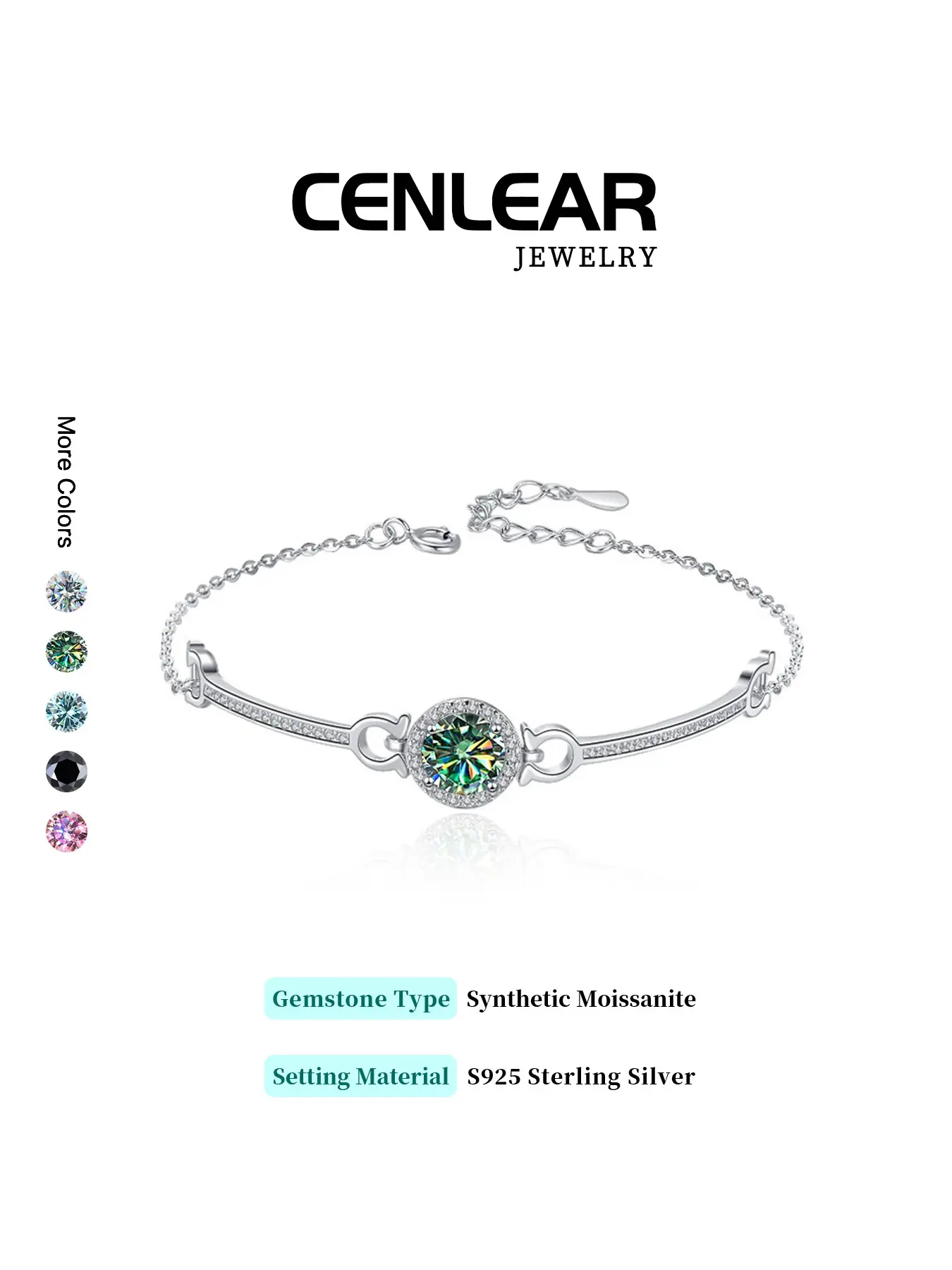 S925 Silver Sunflower Bracelet with 1 Carat Moissanite, Women's Fashion Jewelry, Allergy-Free, Free Gift Box, Perfect for Wedding, Engagement, Birthday
