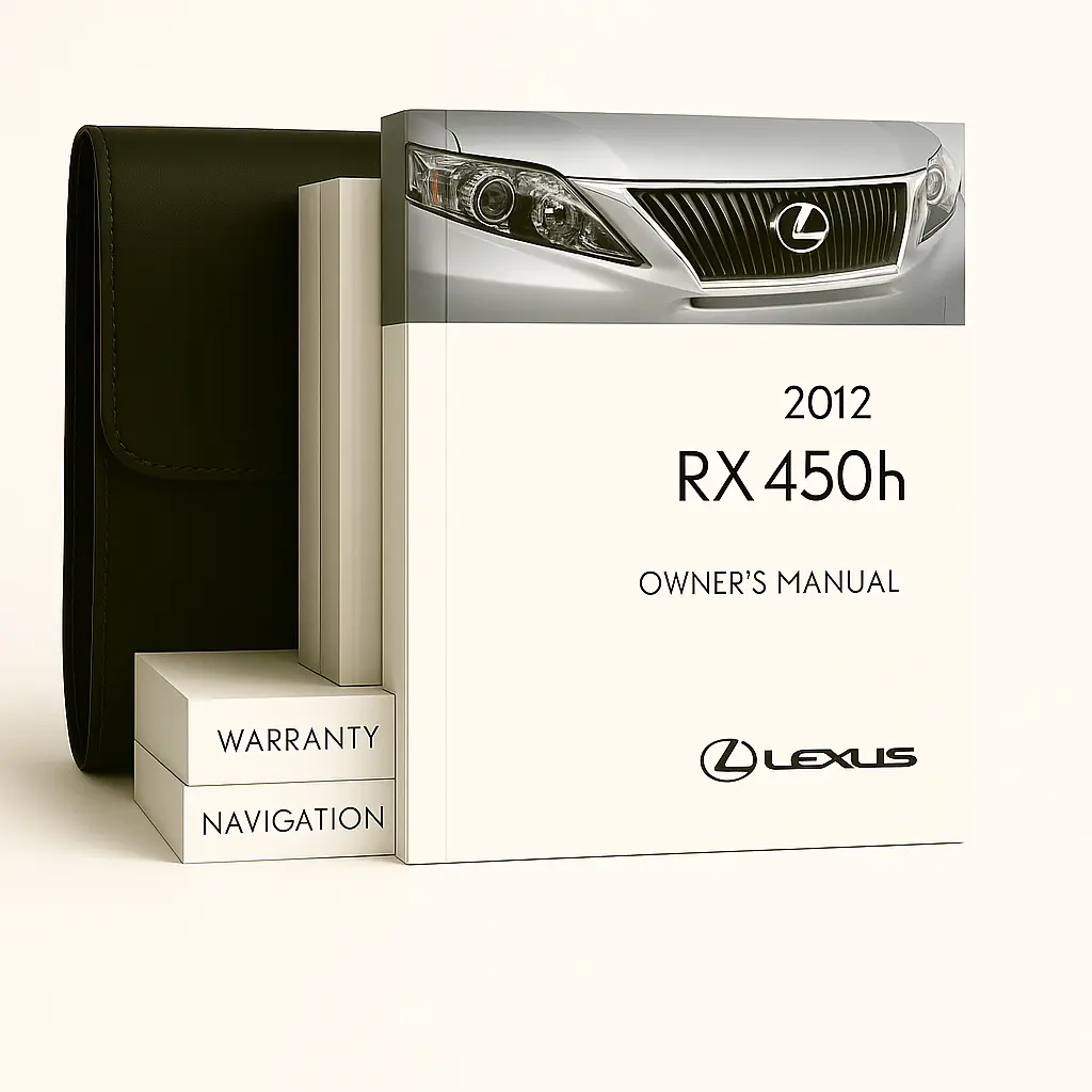 2012 Lexus RX 450h Owners Manual - Complete Set