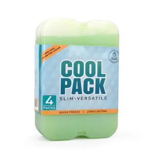 Healthy Packers Cool Pack Slim & Long-Lasting Reusable Freezer Packs for Lunch Box & Cooler Bag - 4 Pack, Quick Freeze, Easy Use, Premium Insulation, Reusable, Cost Savings, Daily Use, Premium Lunch Box Compatibility