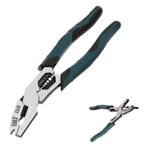 ZML 6-in-1 Multi-Function Wire Stripper Pliers CR-V Steel Diagonal Cutters for Nails Electrical Cables Special Tools with Adjustable Cutting Depth and Sharp Blades - Hardware Wirecutters Wirepliers