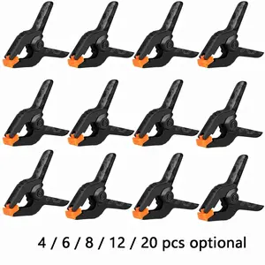 Plastic Spring Clamps, 3.5inch Small Heavy Duty Clip for Crafts, Backdrop Stand, Woodworking, Photography Studios, Clamping and Securing Hardware, Quick Release Clamp
