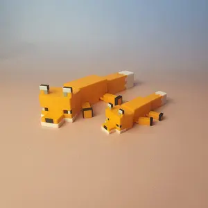 Fox Minecraft 3D Printed | Fox | Minecraft Fox | Minecraft Decore | Fox | Toy Decorate | animalful gifted | desktoy