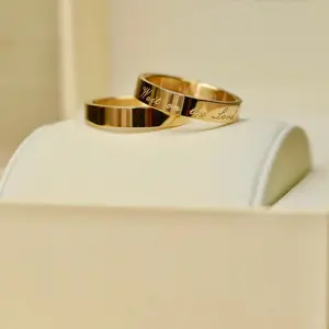 “Wait on the Lord” Ring – 14K Gold Plated Stainless Steel | Engraved with Isaiah 40:31 Bible Verse- SIZES RUN SMALL (WE RECOMMEND SIZING UP)