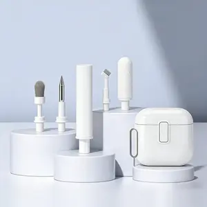 5-In-1 Electronics Cleaning Kit, Compact Storage, Portable, Ideal for Headphones, Phones, Keyboards, Effective Stain Removal, Camera Cleaner