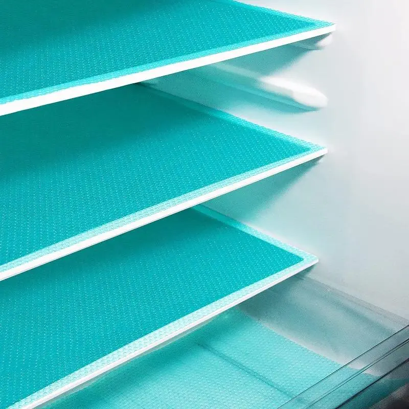 Solid Color Refrigerator Liner, 4 Counts Versatile Easy Cleaning Stain-proof Refrigerator Mat, Insulating Mat, Dining Table Mat, Drawer Mat, Cupboard Mat, Scented Fragrance, Aromatic Scent, Coasters