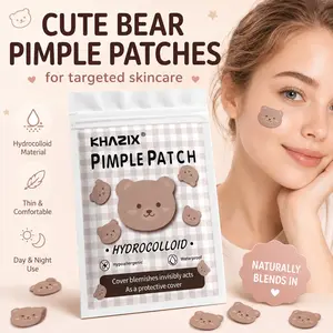 720 Pieces Cartoon Little Bear Facial Acne Patches, Ultra-Thin Breathable Skin-Friendly Blend Concealer Pimple Patches