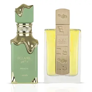 Eclaire Pistache & Angham Eau de Parfum Sprays 100ml (3.4 oz) by Lattafa (Bundle)
