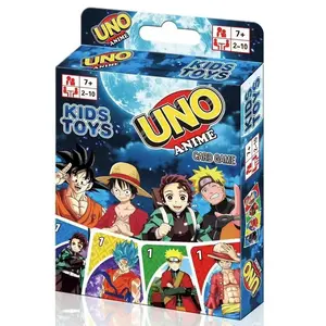 One Piece Anime Uno Card Game, Dual-Sided Cards, Fun Family Party Game, Ages 6+, Christmas Birthday Gift, 2-4 Players