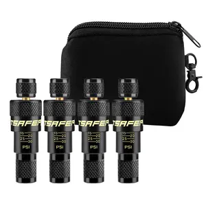 ATsafepro Tire Deflator, 10-30PSI Adjustable Auto-Stop Tire Deflators Offroad Accessories, Air Down Tire Deflators Kit Tool for Rapid Deflator Off Road 4x4 Various Vehicles (Pack of 4)