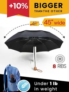 Mini Umbrella - Compact, Waterproof Travel Umbrella For Light Rain, Suitable For Women's Purse And Pocket- Burgundy