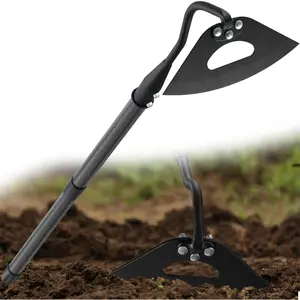 Hollow Garden Hoe - Heavy Duty Triangle Weed Hoes for Gardening,42" Adjustable Long Handle,   Hand Weeding Tool for Vegetable Gardens, Flower Beds, Lawn Edges & Tight Spaces