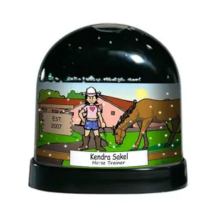 Cowboy - Horse Lover, Female - NTT Personalized Snow Globe