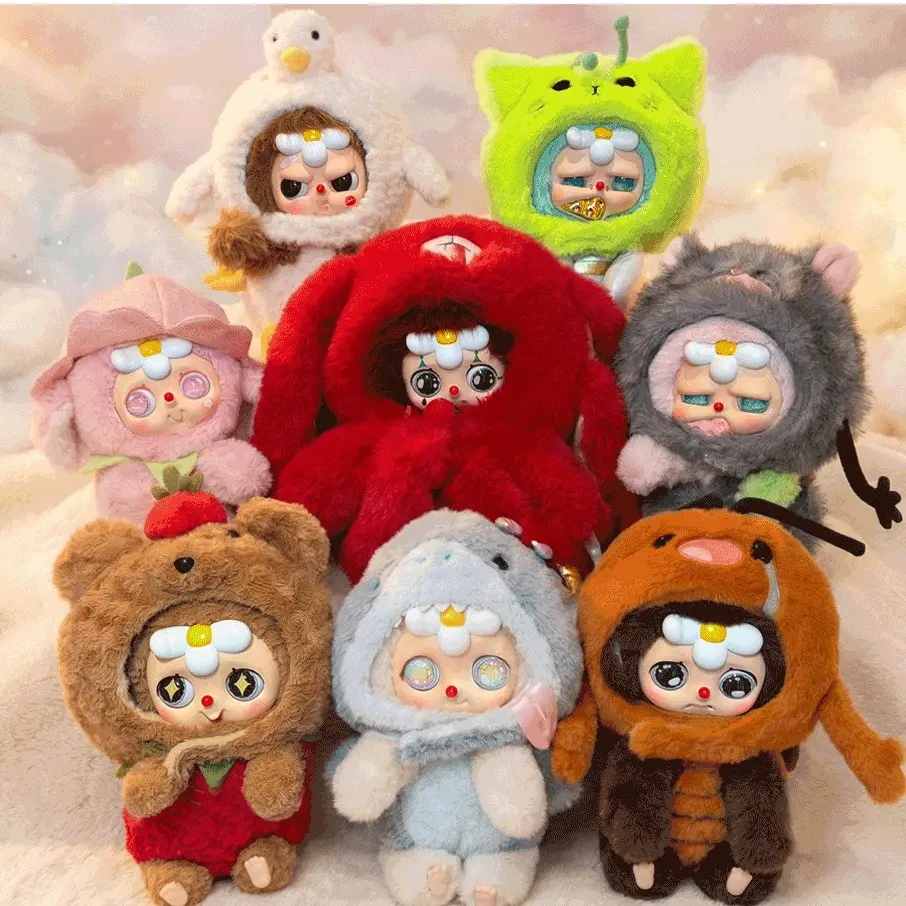 100% Officially Licensed AUV HAT Series Plush Blind Box - SD3 Mouse to 3, King of Fighters Unisex Collectible Soft Toy, Single Random Selection Box, Cuddly Doll Gift for Collectors
