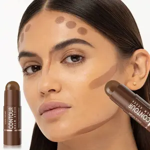 Face Contour Stick Match Stix Contour Highlighter Bronze V Face Sculpting Nose Shadow Rod Natural 3D Effect Suitable All Skin Types Long-Lasting Makeup Ideal Daily Holiday Balm Cream Bronzer