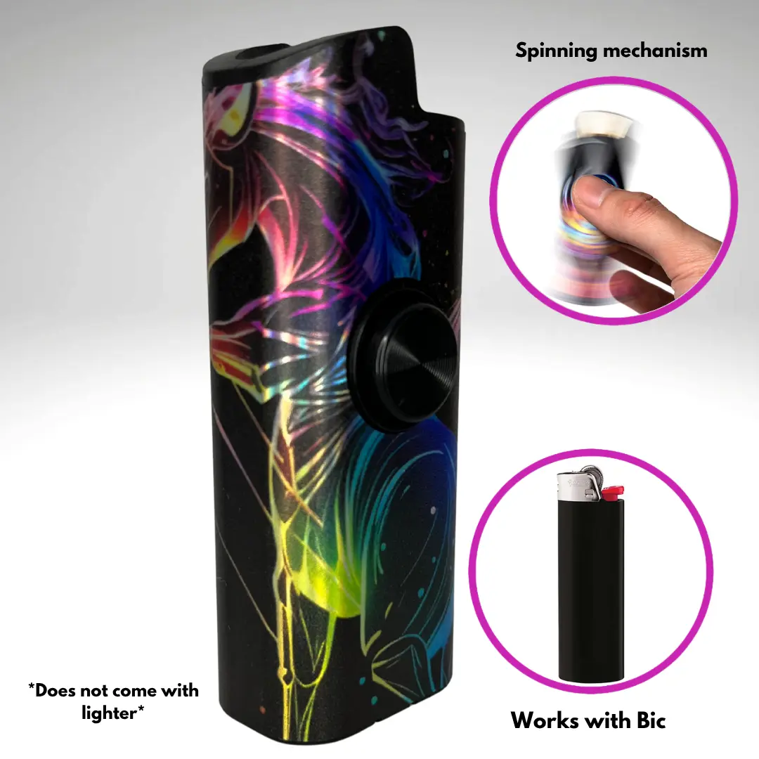 FLKR Sagittarius Fidget Spinner Lighter Case Accessory for Bic Lighters, Polypropylene Lighter Cover, Home Supplies Smoker Accessory, Accessories
