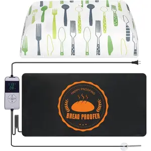 Sourdough Warming Mat Bread Proofer Heating Pad with Temperature & Timer Control Waterproof Dough Proofing Mat Warmer for Bread Dough Proofing Yogurt Fermentation