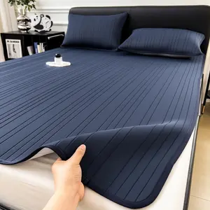 3 Counts Summer Cool Mattress Set, Includes 1 Mattress & 1/2 Pillowcases, Soft Ice Skin Cooling Pad, Ideal for Air Conditioning Rooms