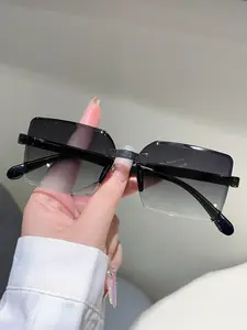 Elegant New Frameless Square Fashion Sunglasses, Trendy Simple Style High-End Feel, Stylish Glasses for Men and Women, Modern Sunglasses