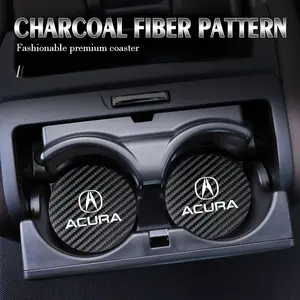 2Pcs Car coaster water anti slip pad silicone waterproof interior accessories Car Interior Accessory Car Interior Decor For Acura ADX RDX ZDX Integra NSX MDX TLX CDX ILX RLX TL RL