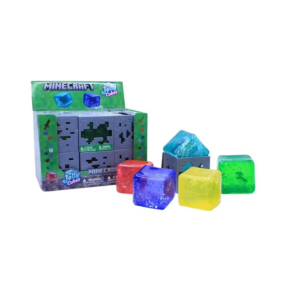 Minecraft Jelly Cube, Novelty Fidget Toy, Collectable(1 Piece, Choose Color) Children Ages 3+