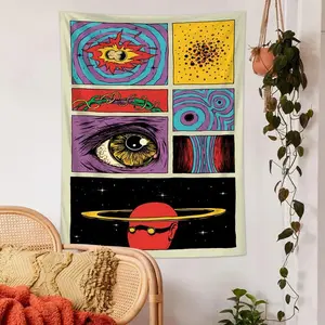 Tapestry  1PC Abstract Starry Sky Tapestry Wall Hanging, Vibrant Planet Space Art, Bohemian Style Room Decor, Living Room Decoration Tapestry