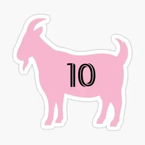 Lionel Messi goat soccer Sticker Gloss Laminate l Waterproof uv resistant