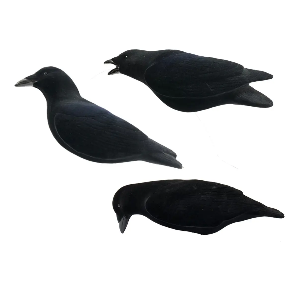 Final Approach Last Pass Fully Flocked Crow Decoys, 3 Pack