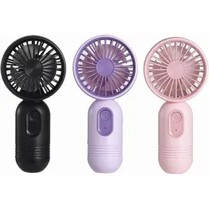 Mini Portable Fan 3 Pack, Cute Handheld Battery Operated Lightweight Small Personal Fans with 3 Speeds and USB Rechargeable Eyelash Fan for Stylish Girl Kids Women Men Office Outdoor Travel Camping