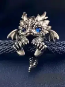 Vintage Dragon Rope Bracelet, Zodiac Dragon Braided Luck Charm, Casual Plain PC Chain, All Seasons Accessory